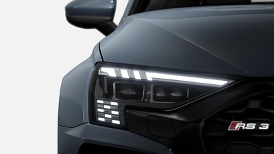 Proiettori a LED Audi Matrix con gruppi ottici posteriori a LED e lavafari