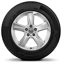 Cast alloy wheels, 5-arm star style, 7J x 17 with 215/55 R17 tires