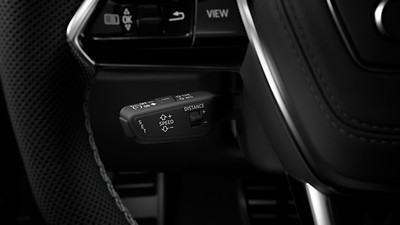 Adaptive drive assist including adaptive cruise control with Stop &amp; Go, distance indicator and lane guidance assist