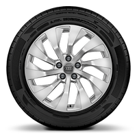 Rodas de alum&iacute;nio forjado em design turbina de 10 bra&ccedil;os, 8J x 18 com pneus 225/55 R18