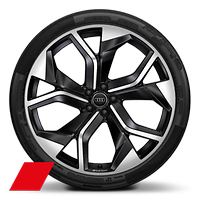 23-inch 5-Y-spoke rotor design wheels in gloss Anthracite Black, diamond-turned