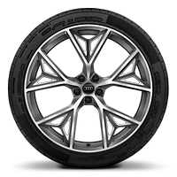 Wheels, 5-spoke Y-style, Graphite Gray, diamond-turned, 10.0J x 22, 285/40 R22 tires