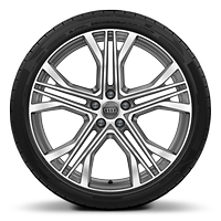 Rodas de alum&iacute;nio forjado em design estrela 5 raios em V, Cinza Contraste, parc. pol., tam. 8,5J x 21 pn 255/35 R21