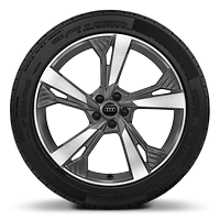 Jantes en alliage l&eacute;ger &agrave; 5 branches Star, gris contrastant, 10.5 x 21, pneus 285/40 R21