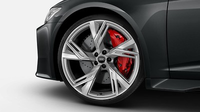 RS Steel Brakes with red brake calipers