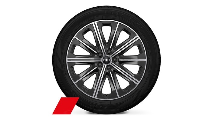20” 10-spoke-star-aero design wheel, bicolor finish