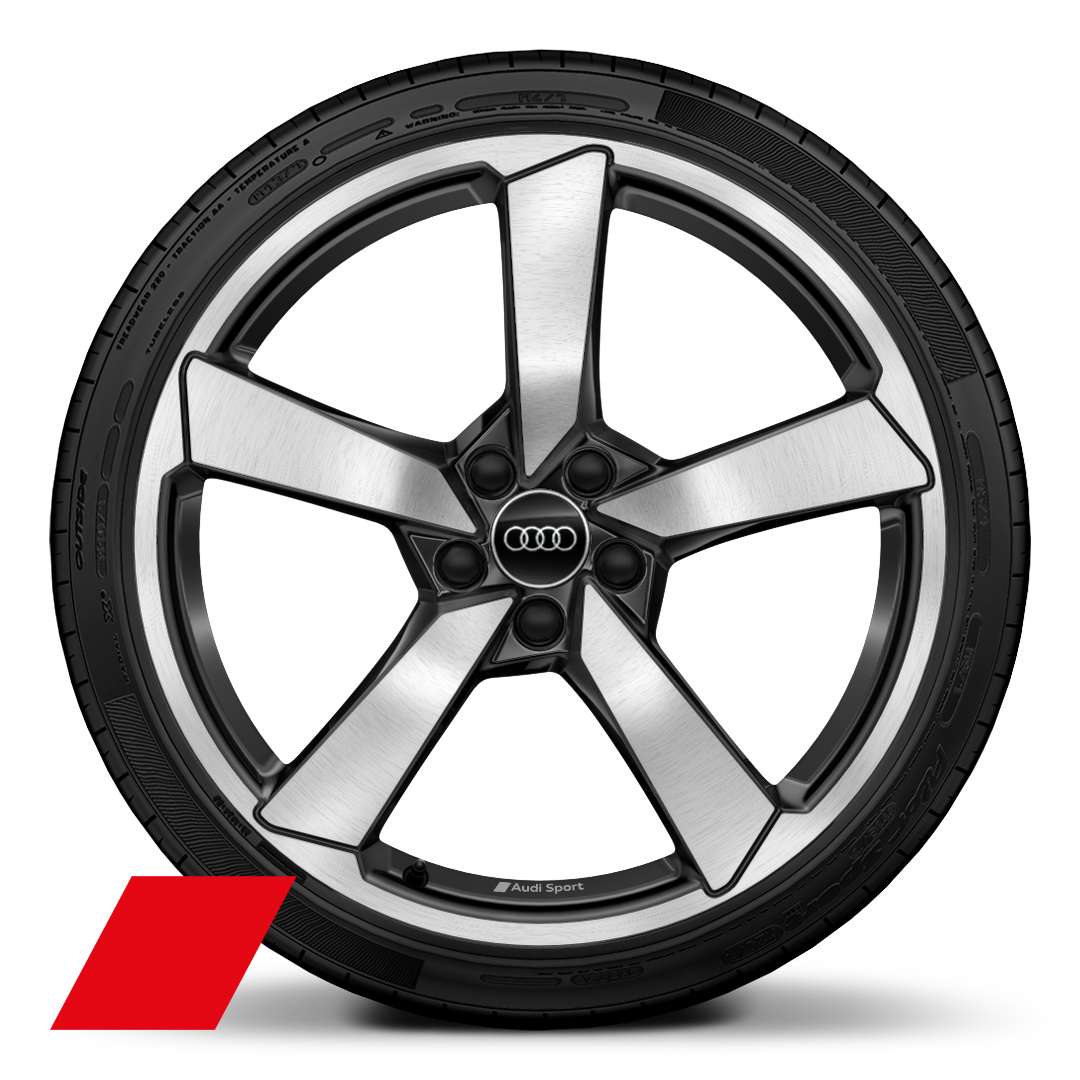 20&quot; x 9J 5-arm cutter style, Audi sport, anthracite black, diamond cut with 255/30 R20 tyres