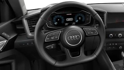 Flat-bottomed 3-spoke multifunction steering wheel