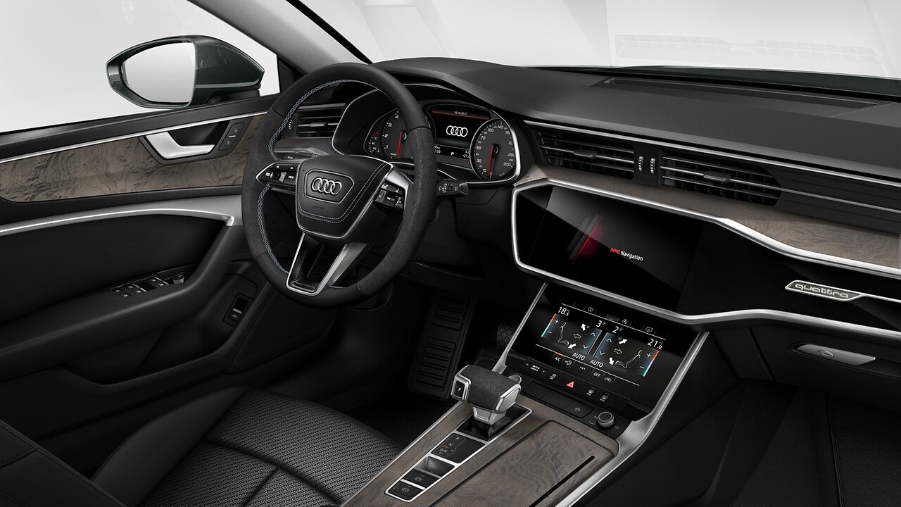 Elementos de comandos em Alcantara/ couro, Audi exclusive