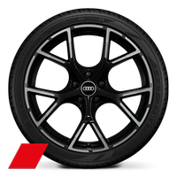 19x9.0J/8.0J 5-spoke Y-style, Black with graphic print,265/30|245/35 R19 tyres