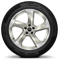 20" 5-Arm Turbine design wheels with Mannesium finish, size 9.5 x 20 , with 285/45 all-season tires