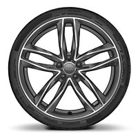 20" 5-double-spoke design Titanium matte wheels