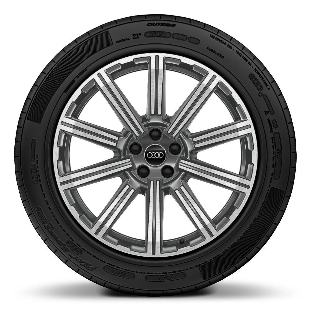20 x 9J '10-spoke star' design alloy wheel in contrasting grey with 285/45 R20 tyres