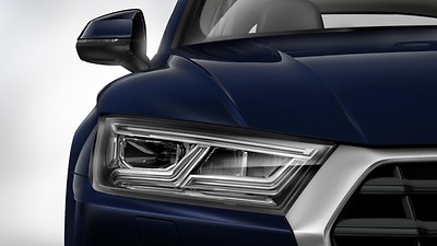 LED headlights with LED rear lights and dynamic rear indicators
