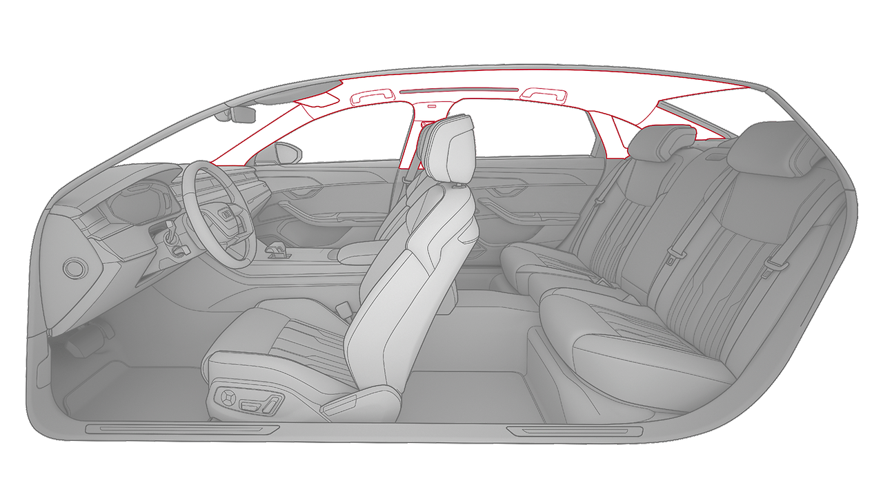 Revestimento do teto em Alcantara Audi exclusive