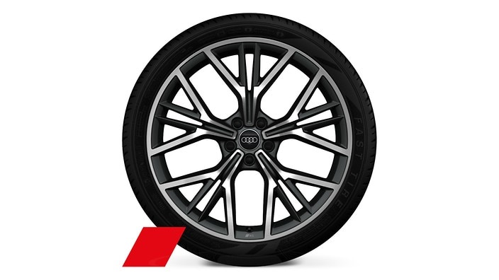 21" 5-arm-multi spoke style, Matte dark grey, diamond turned wheels