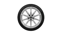 Wheel, 10-spoke star, galvanic silver, metallic, 8.0Jx19, 235/40 R19 96V XL winter tyre