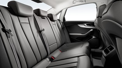 Rear seat backrest, split-folding