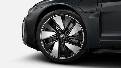Audi Surface Coated Brakes (ASCB) met zwarte remklauwen, vooraan