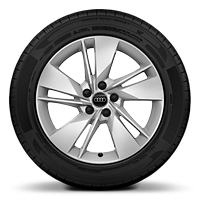 Letmetalfælge, 5-eget segmentdesign (S-design), 7,0Jx18, 215/50 R18-dæk