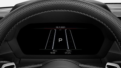 Audi virtual cockpit plus con detalles específicos adicionales de diseño RS