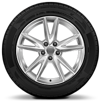 Rodas de alum&iacute;nio fundido em design Y de 5 raios, tamanho 7J x 18 com pneus 215/50 R18