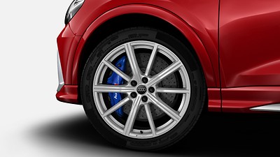 Keramisk RS-bremseanlegg med bremsekalipere i glanset blått