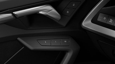 Exterior mirrors, power-adjustable, heated and power-folding, auto-dimming on both sides, with memory feature