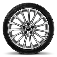 Cast alloy wheels, 15-spoke style, 9J x 19 with 255/45 R19 tires