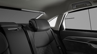 Electric sunshades for the rear window and the rear side windows