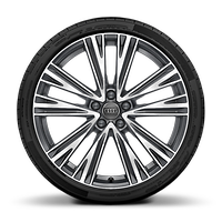 Jantes de liga leve 20" com 5 raios em V e pneus 255/40 R20