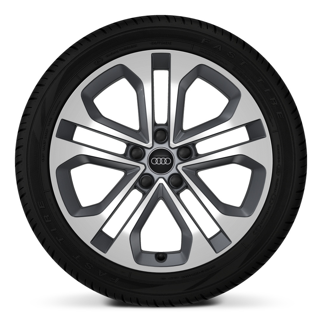 18&quot; x 8.0J &apos;5-twin-spoke&apos; design alloy wheels in graphite grey gloss turned finish with 225/40 R18 tyres