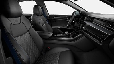 Pakiet stylistyczny Audi exclusive w kolorze czarnym i niebieskim Ocean