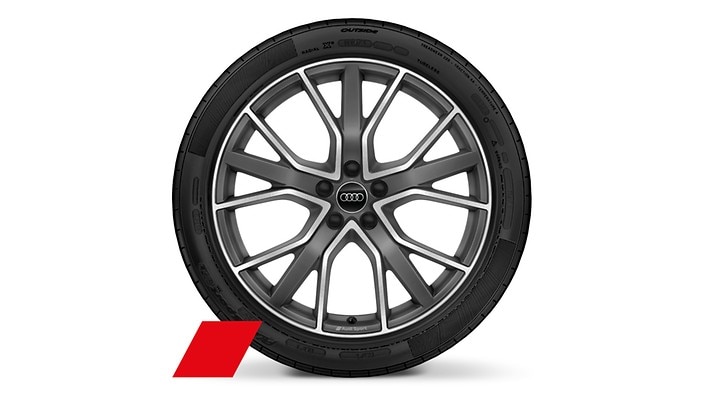 20" 5-V-spoke star design wheels with 255/40 summer performance tires