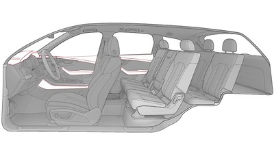 Elementi interni inferiori ampliati in pelle Audi exclusive