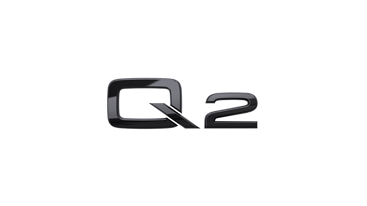 Model name, rear, black, "Q2"  (standard equipment on black edition & above)