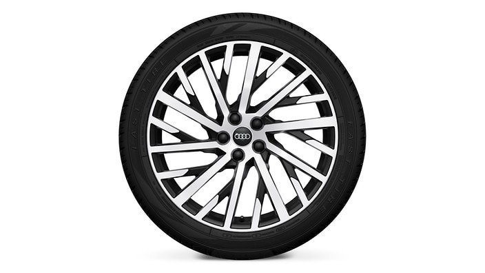 Wheels, 10-spoke Y, Anthracite Black, gloss turned finish, 9.0J x 20, 265/40 R20 tires