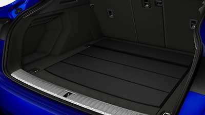 Variably folding luggage compartment mat