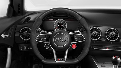 Leather/Alcantara® flat-bottom, sport steering wheel with shift paddles and 2 satellite buttons