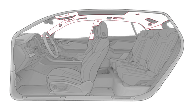 Revestimiento interior del techo en Alcantara Audi exclusive