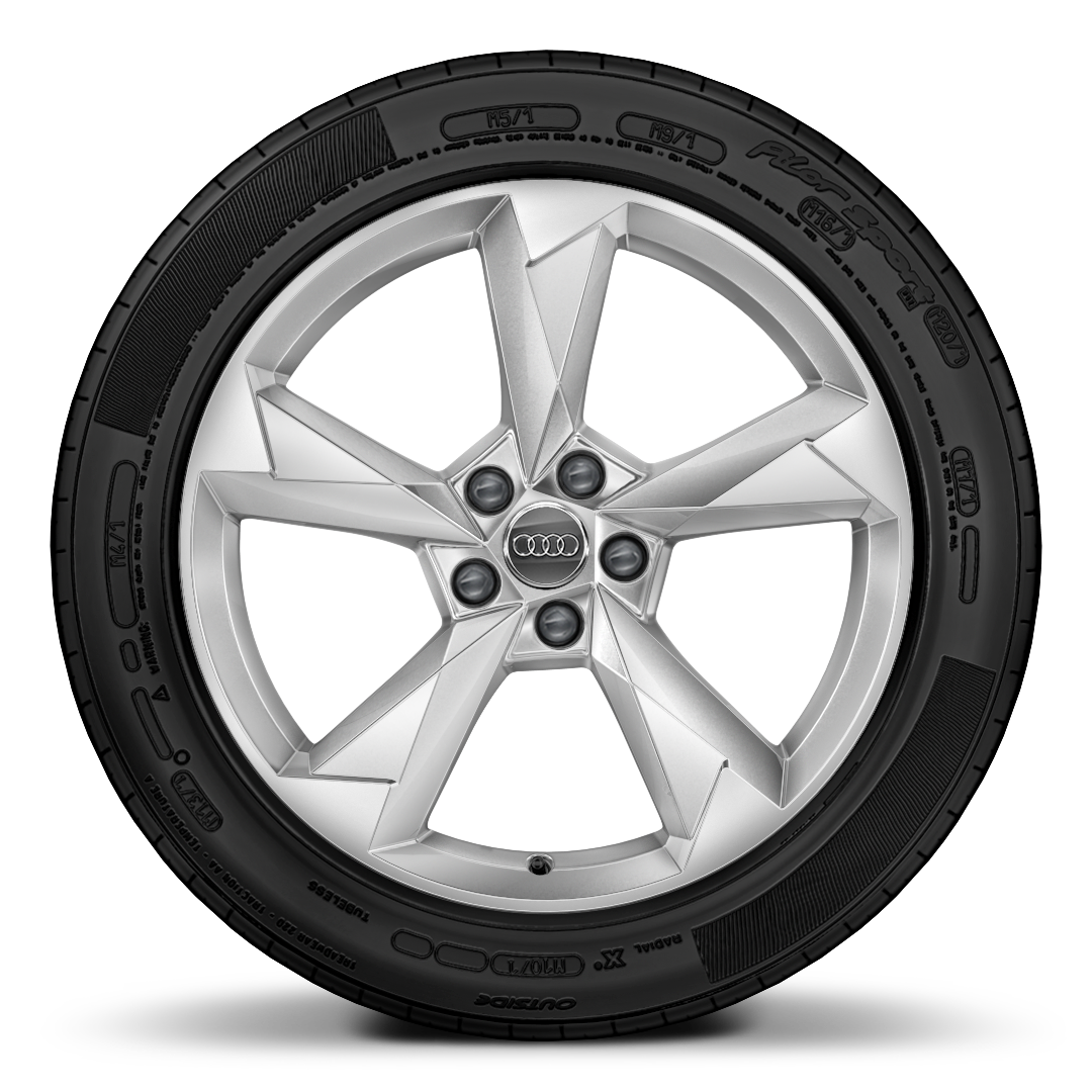 Jantes em liga leve em design din&acirc;mico de 5 bra&ccedil;os, 7J x 19 com pneus 235/50 R19