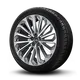 21" 9.5J '15-spoke' graphite grey design alloy wheels