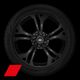 Räder Audi Sport, 5-Y-Doppelspeichen, schwarz metallic, 8,0Jx18, Reifen 225/40 R18