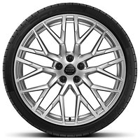 20" 10-spoke design Silver wheels with 245/30 front and 305/30 rear summer performance tires