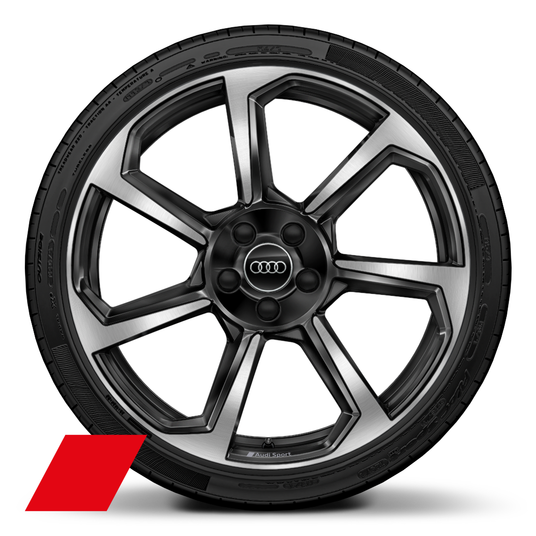 20&quot; x 9J 7-spoke rotor style, glossy anthracite black, diamond cut with 255/30 R20 tyres