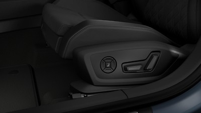 Lumbar support with massage feature for the front seats