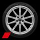Cerchi in lega di alluminio Audi Sport 9J x 19 a 10 razze a stellacon pneumatici 265/35 R19