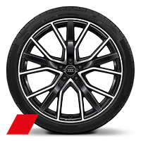 21" 5-V-spoke star design wheels with anthricite black finish, size 8.5J x 21 with 255/35 R21 tires