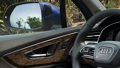 Auto-dimming, electrically-adjustable, power-folding, heated exterior mirrors with memory