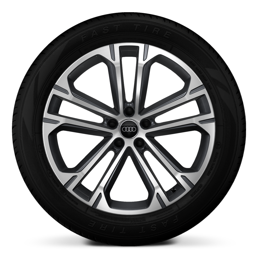 20&quot; x 9J, &apos;5-twin-spoke&apos; design alloy wheels, graphite grey, gloss turned finish, with 285/45 R20 tyres